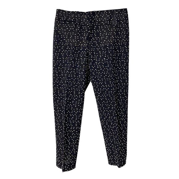 Chloé Pattern Trousers in Navy Blue Wool